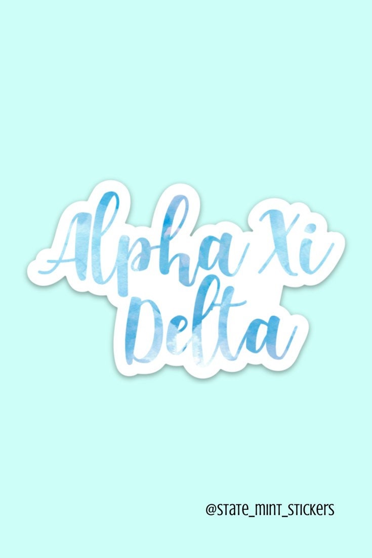 Alpha Xi Delta Sorority Watercolor Sticker / Decal | 3.5" Wide | Official Licensed Product