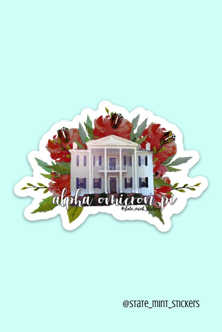 Custom Fraternity House / Sorority House Stickers custom stickers of greek house, full color vinyl for laptop, car window, water bottle