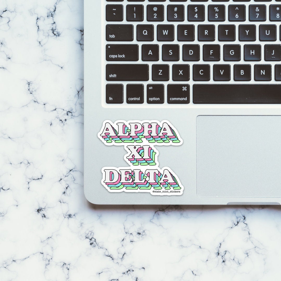 Alpha Xi Delta Pastel Layers Sticker / Decal | 3.5" Wide