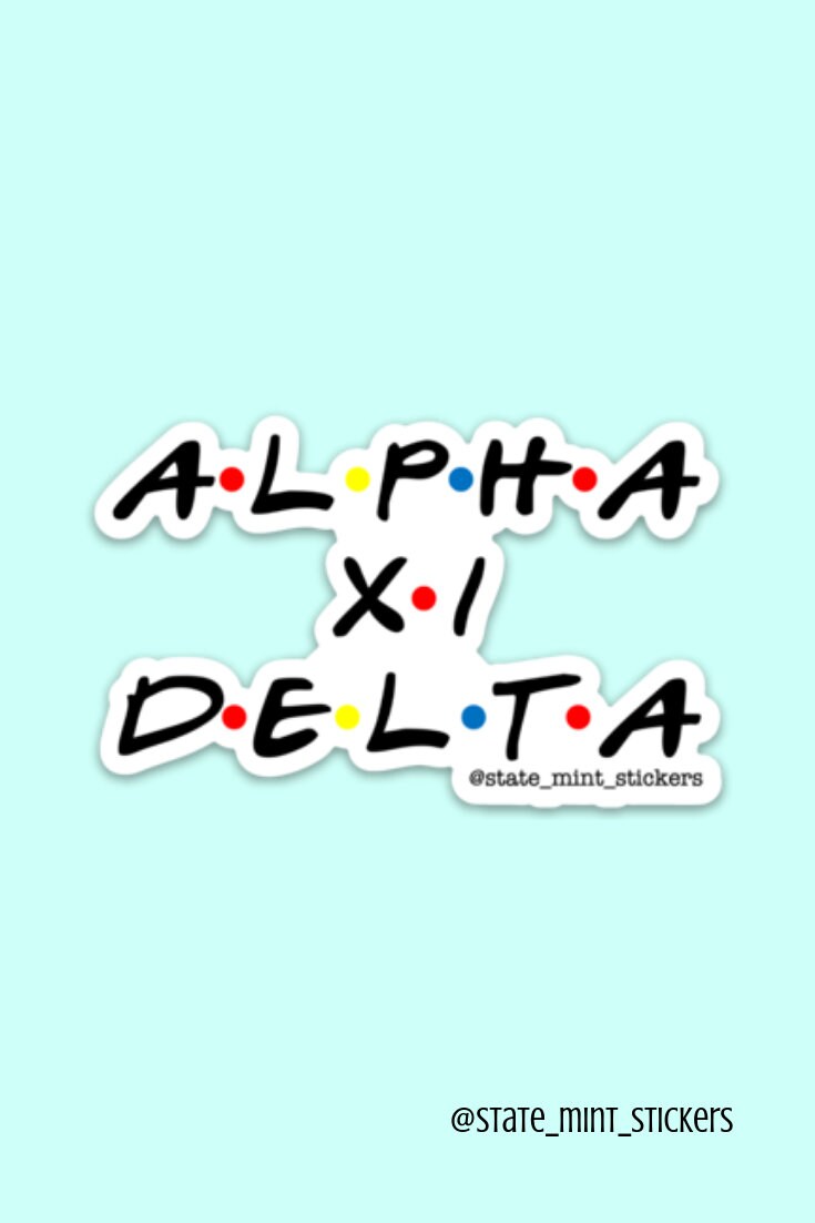Alpha Xi Delta FRIENDS Sticker / Decal | 3.5" Wide