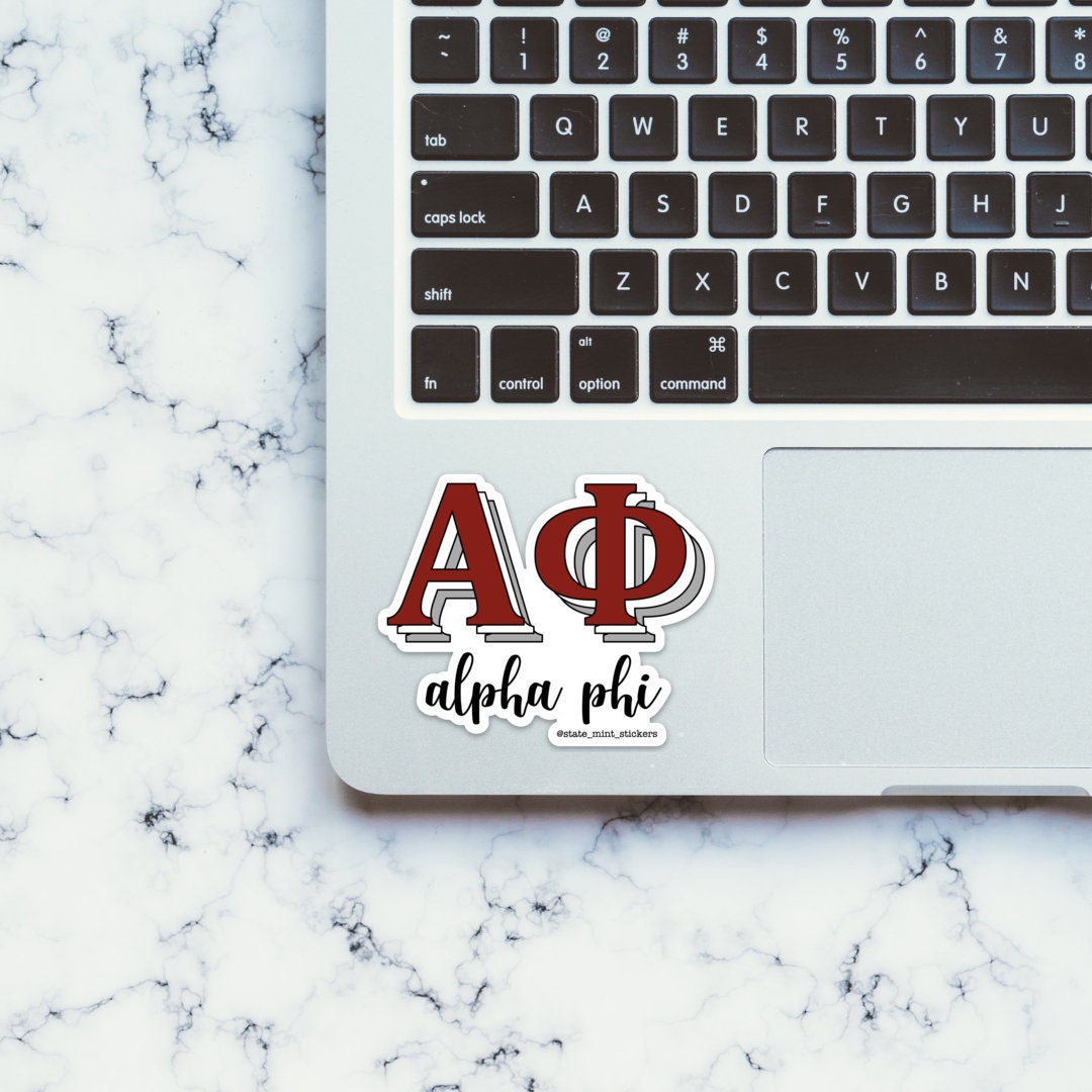 Alpha Phi Sorority Layered Greek Letters Sticker | 3.5" Wide