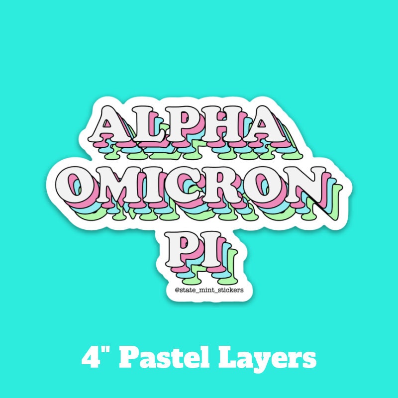 Alpha Omicron Pi Sorority Stickers Bulk Order | PERFECT for BID DAY! Group / Bulk / Chapter Wide Sticker Order