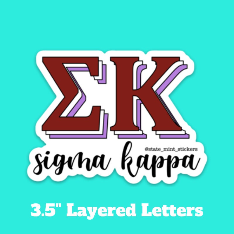 Sigma Kappa Sorority Stickers Bulk Order | PERFECT for BID DAY! Group / Bulk / Chapter Wide Sticker Order