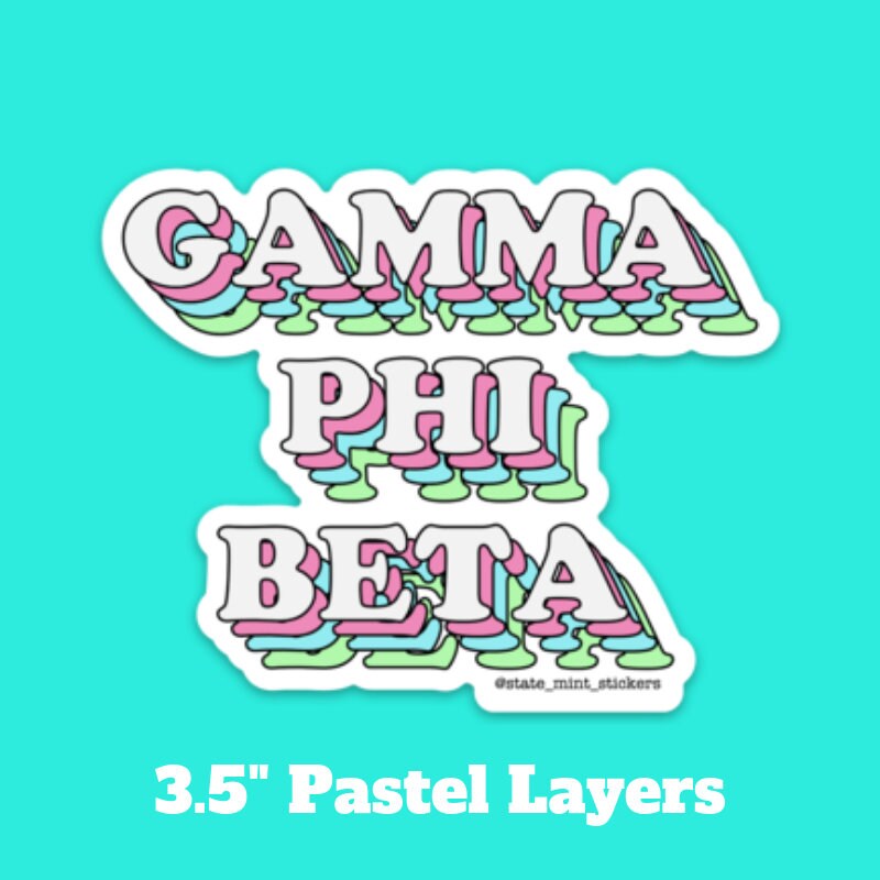 Gamma Phi Beta Sorority Stickers Bulk Order | PERFECT for BID DAY! Group / Bulk / Chapter Wide Sticker Order