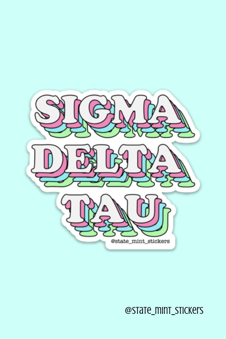 Sigma Delta Tau / Sig Tau / Sig Delt Pastel Layers Sorority Sticker / Decal | 3.5" Wide