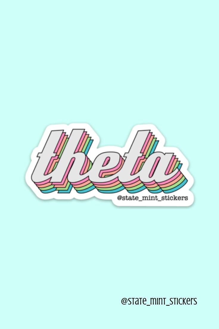 Kappa Alpha Theta Retro Rainbow Sticker / Decal | 3.5" Wide