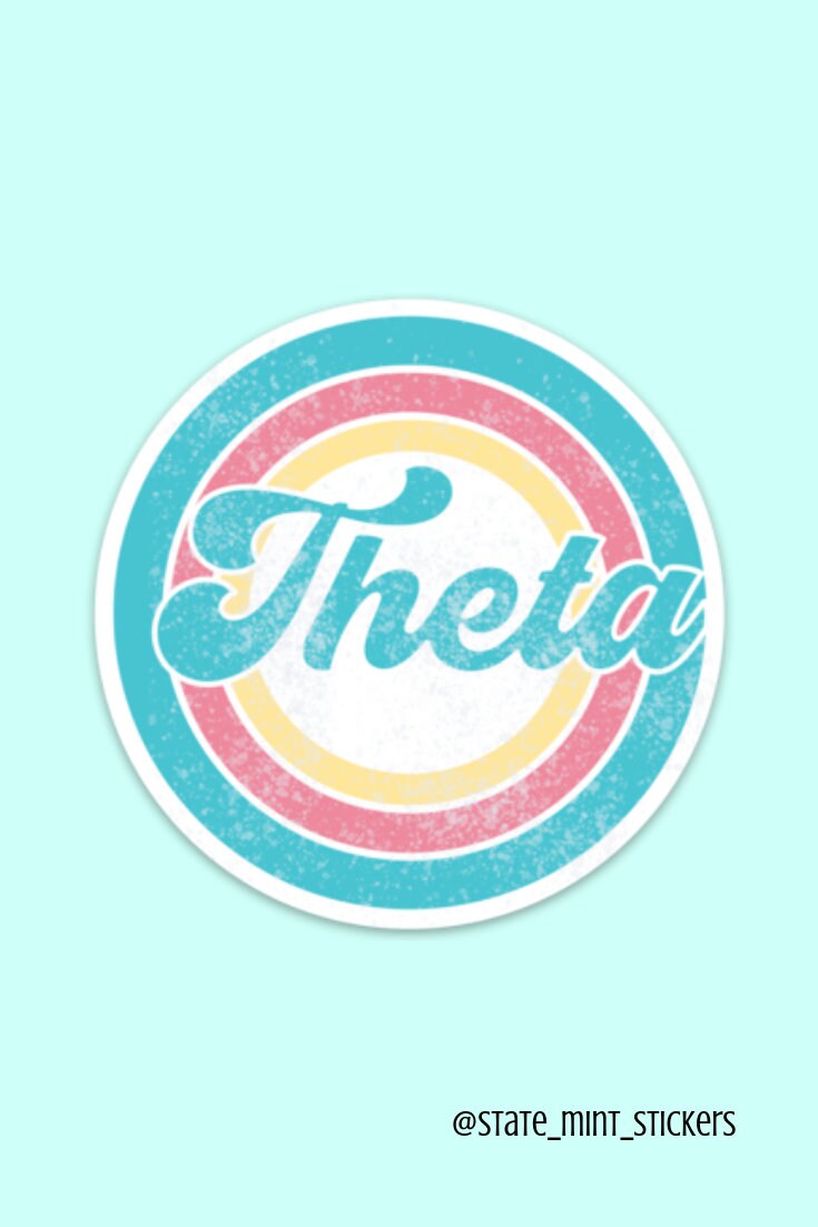 Kappa Alpha Theta Vintage Beach Sticker / Decal | 3.5" Wide