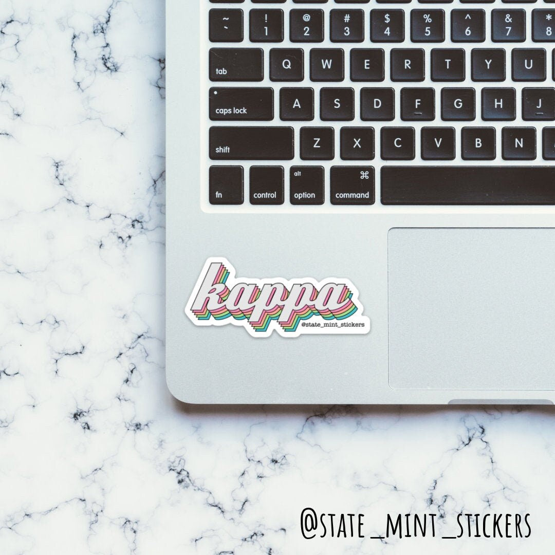 Kappa Kappa Gamma Sorority Pastel Rainbow Decal / Sticker | 3.5"