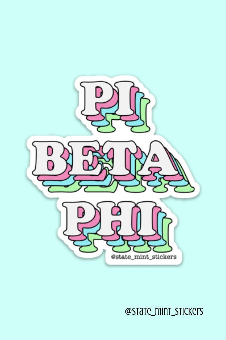 Pi Beta Phi "Pi Phi" Sorority Bright Layers Sticker / Decal | 3.5" Wide