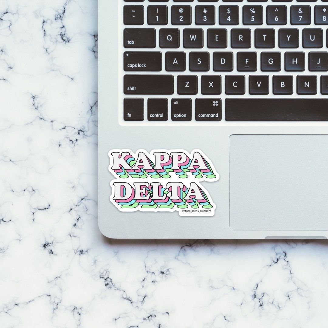 Kappa Delta Sorority Pastel Layers Sticker