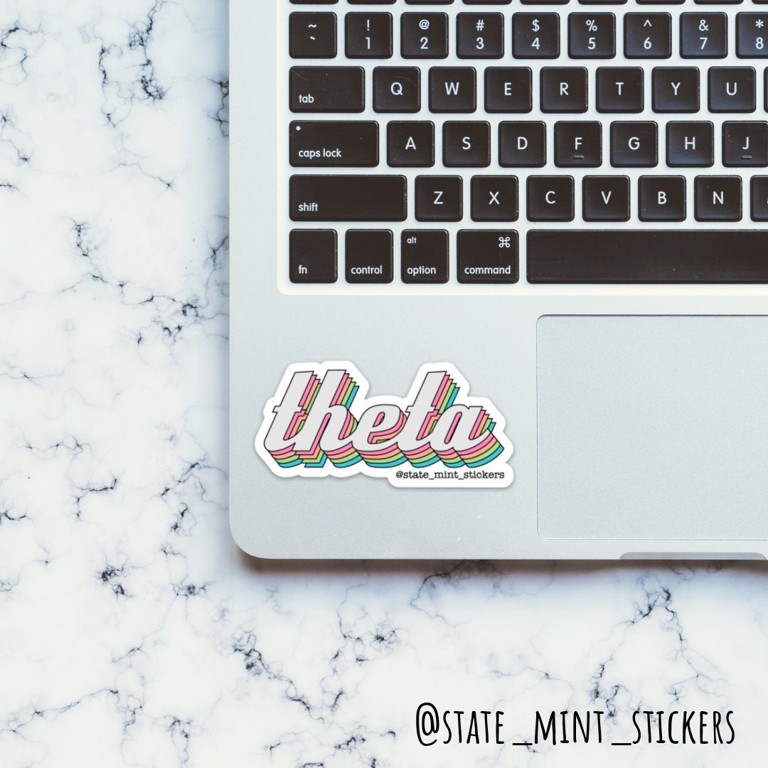Kappa Alpha Theta Retro Rainbow Sticker / Decal | 3.5" Wide