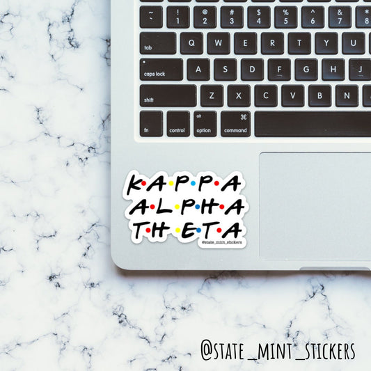 Kappa Alpha Theta FRIENDS Sticker / Decal | 3.5" Wide