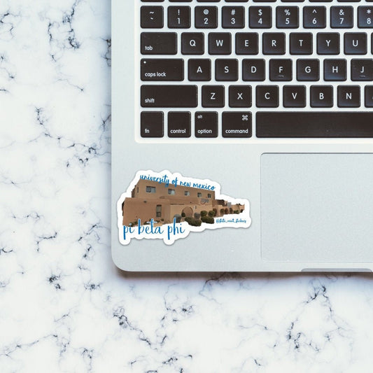 Pi Beta Phi University of New Mexico Sorority House Sticker | 4"  / Decal |  for Car, Laptop, Mug, Cup, Cooler, Planner