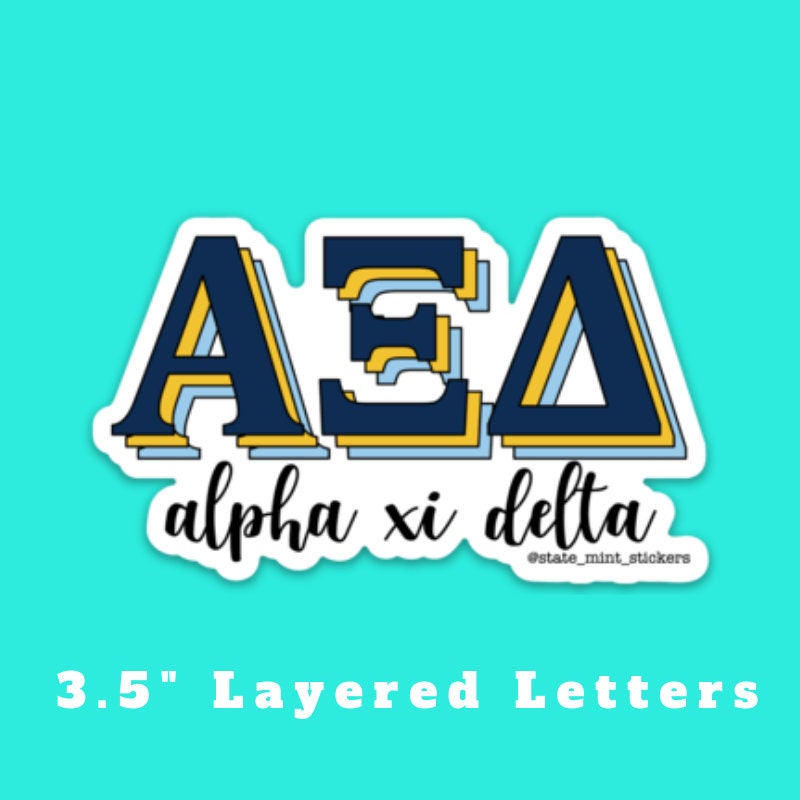 Alpha Xi Delta Sorority Stickers Bulk Order | PERFECT for BID DAY! Group / Bulk / Chapter Wide Sticker Order