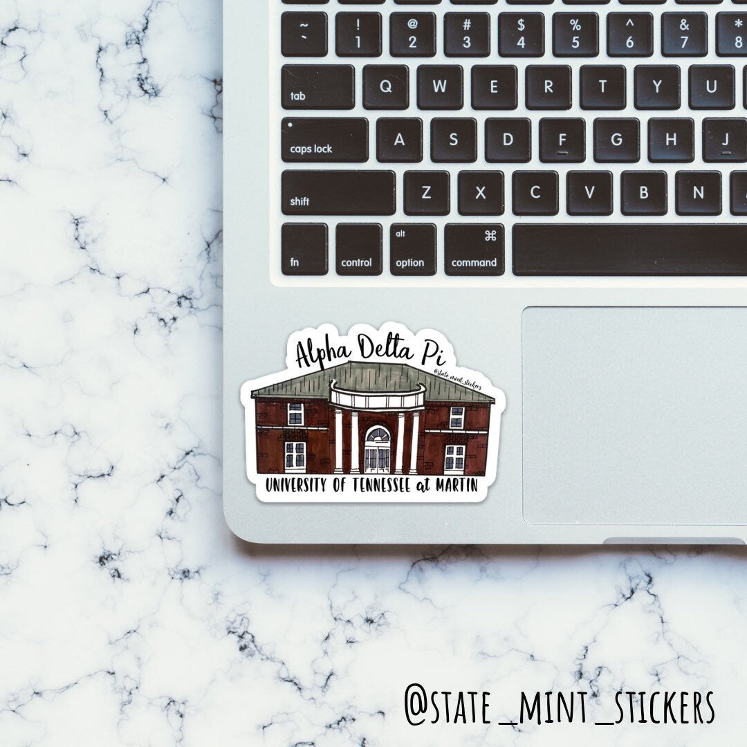 Alpha Delta Pi Tennessee - Martin Sorority House Sticker | 3.5"