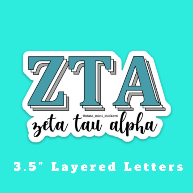 Zeta Tau Alpha Sorority Stickers Bulk Order | PERFECT for BID DAY! Group / Bulk / Chapter Wide Sticker Order
