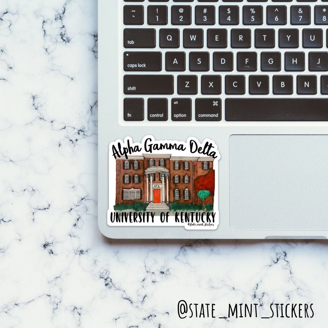 Alpha Gamma Delta University of Kentucky Custom Sorority House Sticker | 3.5" Wide