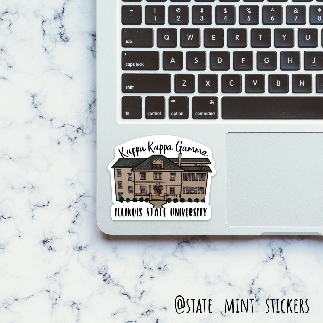 Kappa Kappa Gamma Illinois State University Sorority House Stickers | 3.5"
