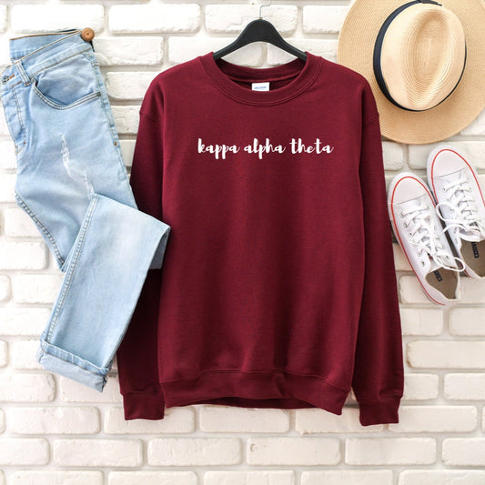 Kappa Alpha Theta Sweatshirt | Theta Sorority | Gildan Unisex Crewneck Sweatshirt w/ Fleece Inside