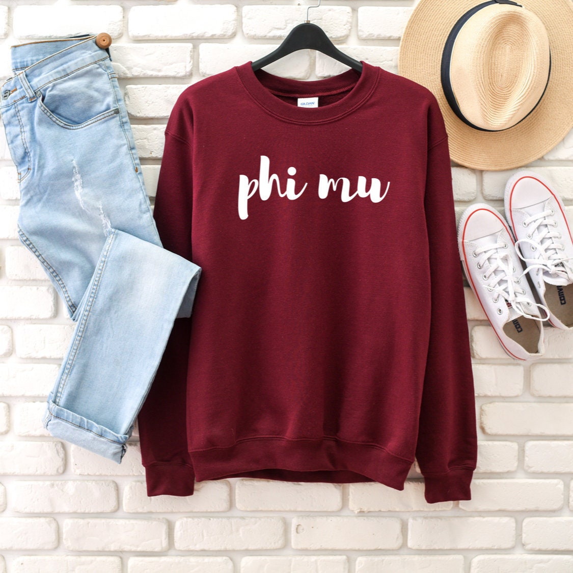 Phi Mu Sorority | Gildan 18000 Unisex Heavy Blend Crewneck Sweatshirt,  pullover, sweater, big little gift, bid day basket, sisterhood, alum