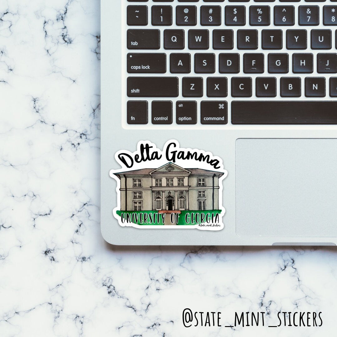 Delta Gamma University of Georgia Custom Sorority House Sticker | 3.5" Wide