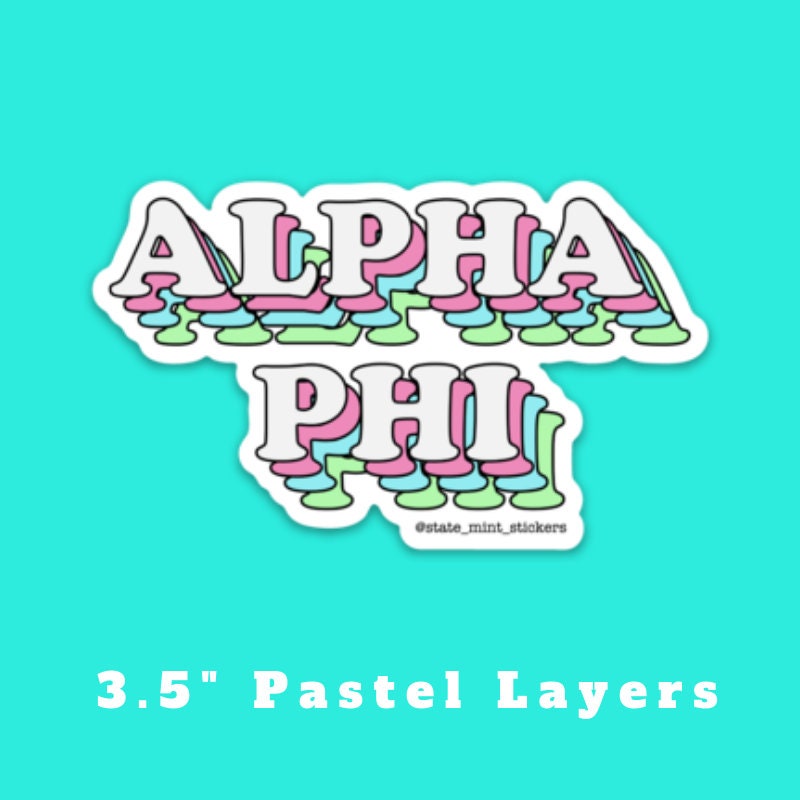 Alpha Phi Sorority Stickers Bulk Order | PERFECT for BID DAY! Group / Bulk / Chapter Wide Sticker Order