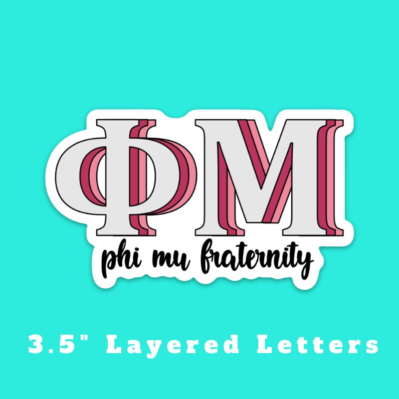 Phi Mu Sorority Stickers Bulk Order | PERFECT for BID DAY! Group / Bulk / Chapter Wide Sticker Order