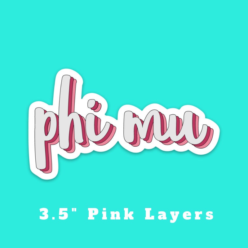 Phi Mu Sorority Stickers Bulk Order | PERFECT for BID DAY! Group / Bulk / Chapter Wide Sticker Order