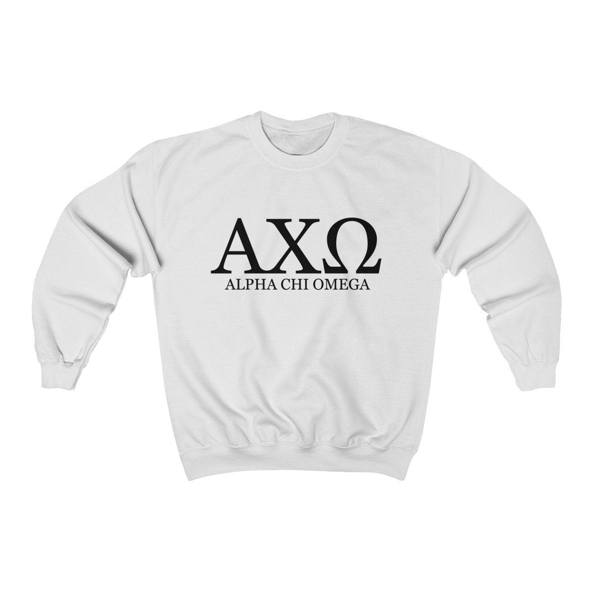Alpha Chi Omega Sweatshirt | AXO Alpha Chi Sorority | Glidan Unisex Crewneck Sweatshirt | Greek Letters