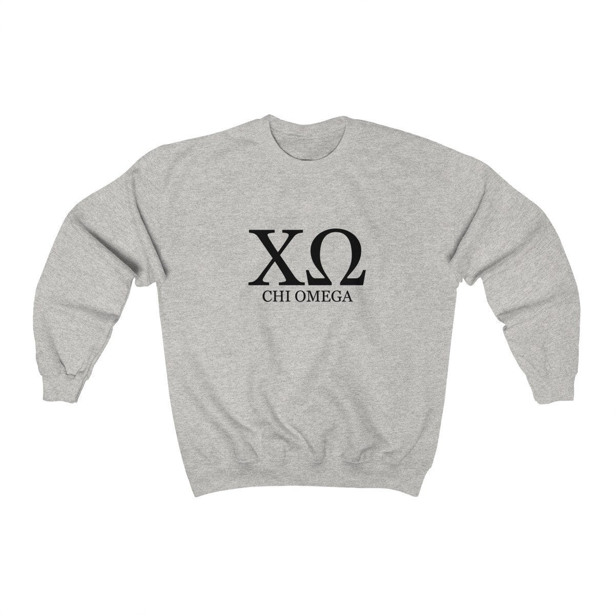 Chi Omega Sweatshirt | Chi Omega Sorority | Glidan Unisex Crewneck Sweatshirt | Greek Letters