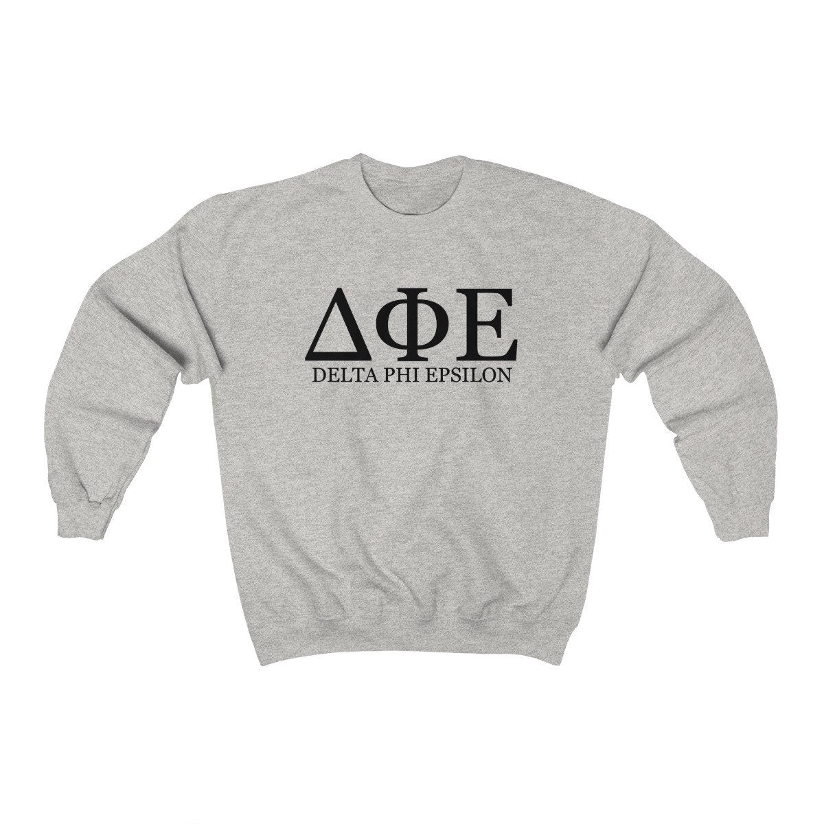 Delta Phi Epsilon Sweatshirt | DPHIE Sorority | Glidan Unisex Crewneck Sweatshirt | Greek Letters