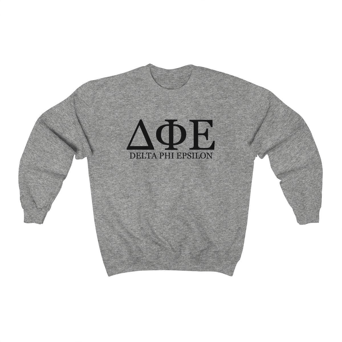 Delta Phi Epsilon Sweatshirt | DPHIE Sorority | Glidan Unisex Crewneck Sweatshirt | Greek Letters