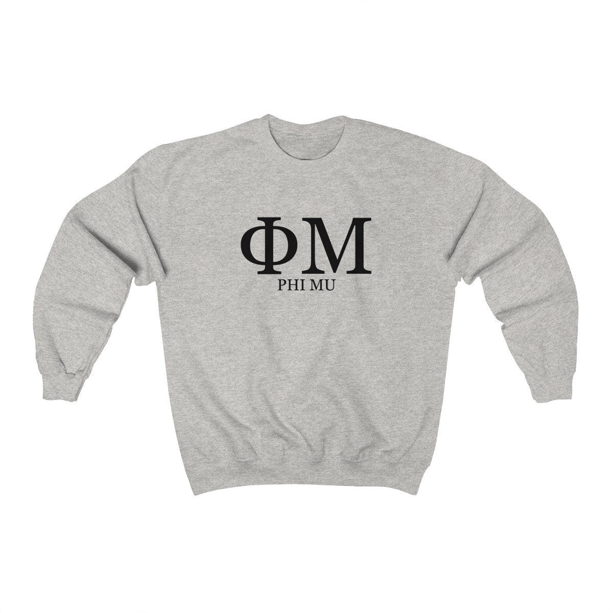 Phi Mu Sorority | Glidan 18000 Unisex Heavy Blend Crewneck Sweatshirt | Greek Letters, pullover, sweater, big little gift, bid day basket