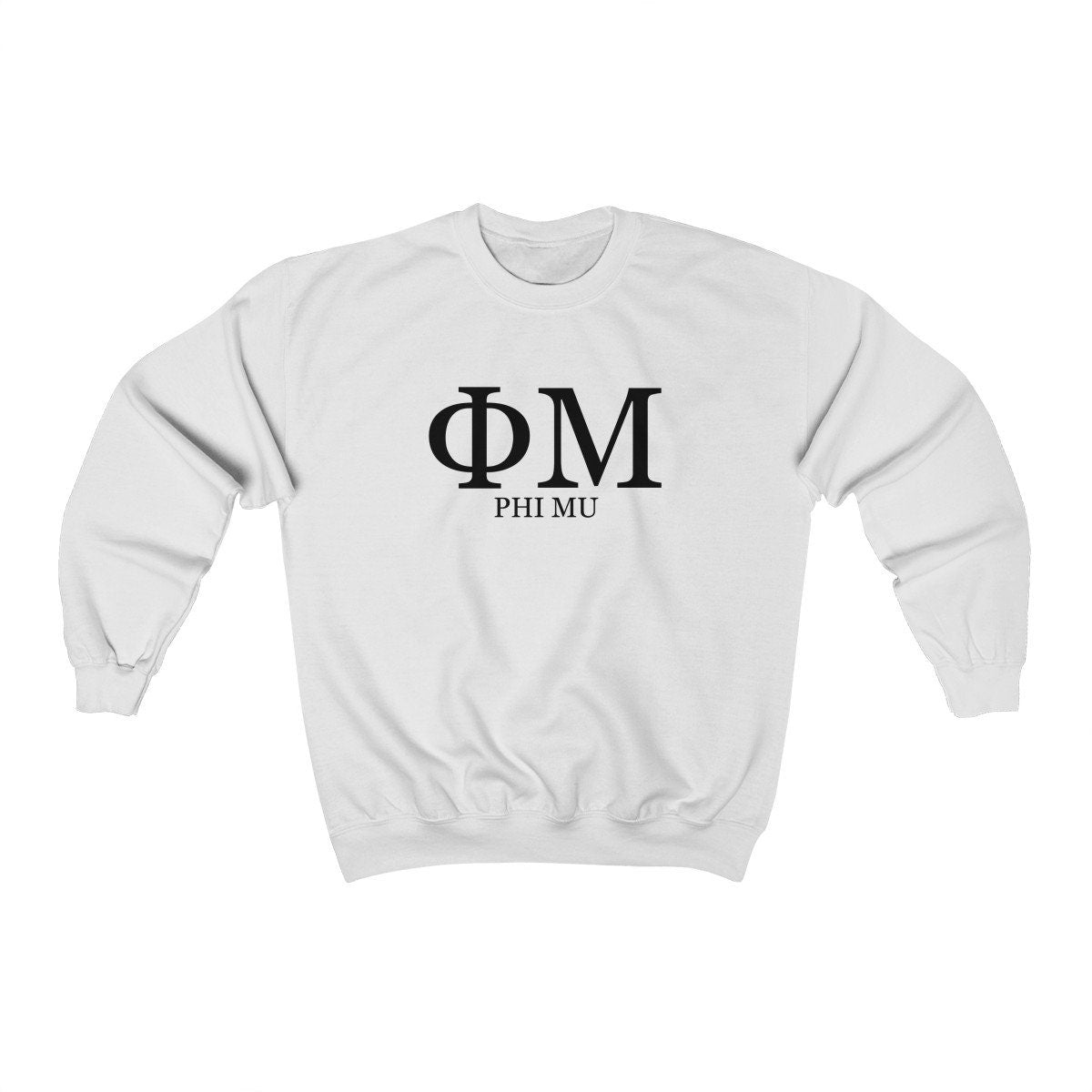 Phi Mu Sorority | Glidan 18000 Unisex Heavy Blend Crewneck Sweatshirt | Greek Letters, pullover, sweater, big little gift, bid day basket