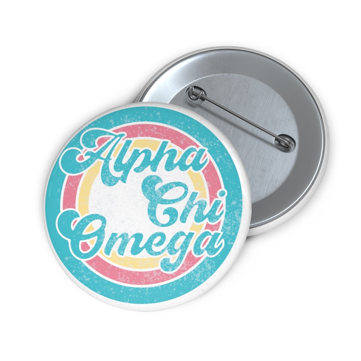 Alpha Chi Omega Sorority Pin Buttons | 4 inch wide sticker, pastel, big little, reveal, basket, gift, custom, bulk, backpack button, gift