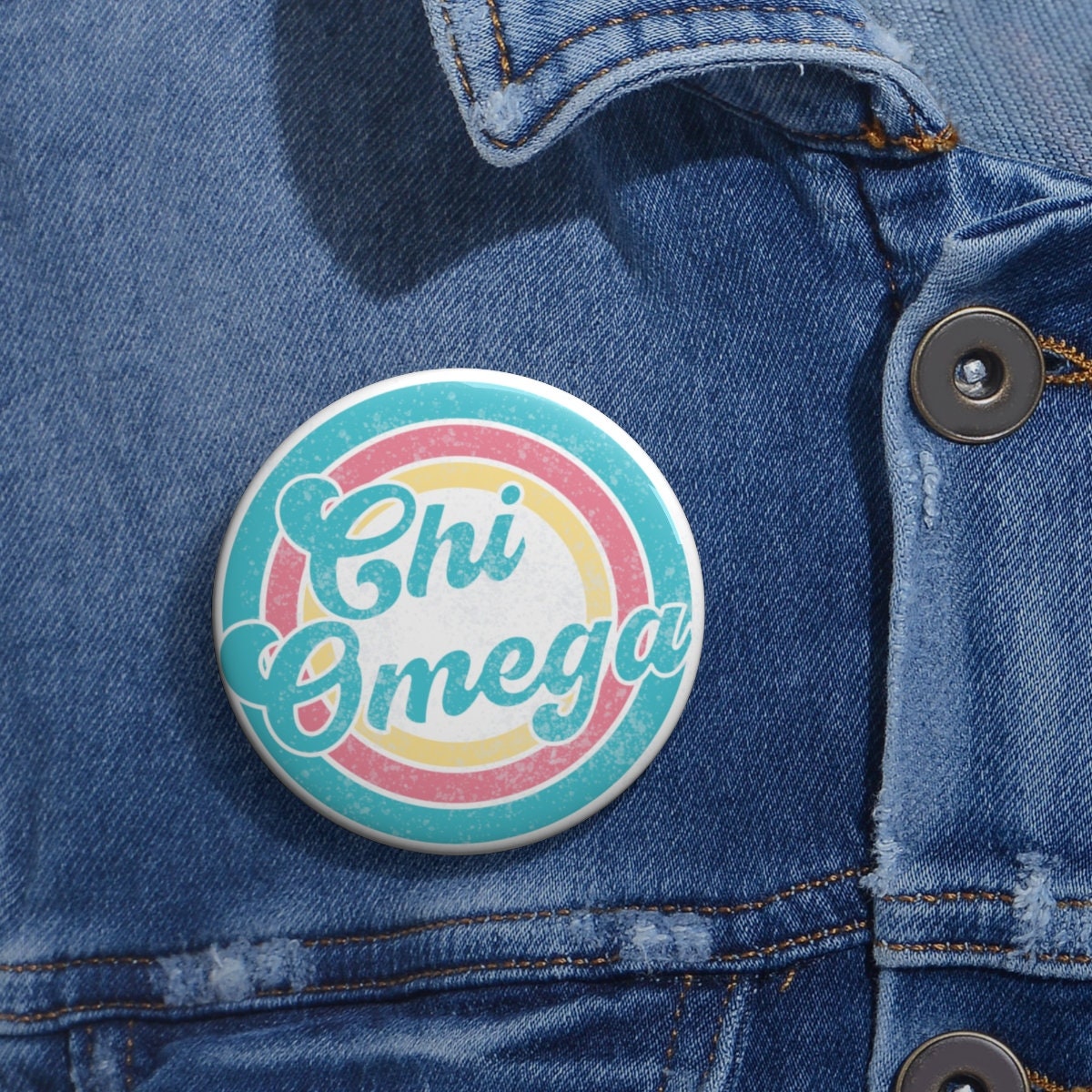Chi Omega Sorority Pin Buttons