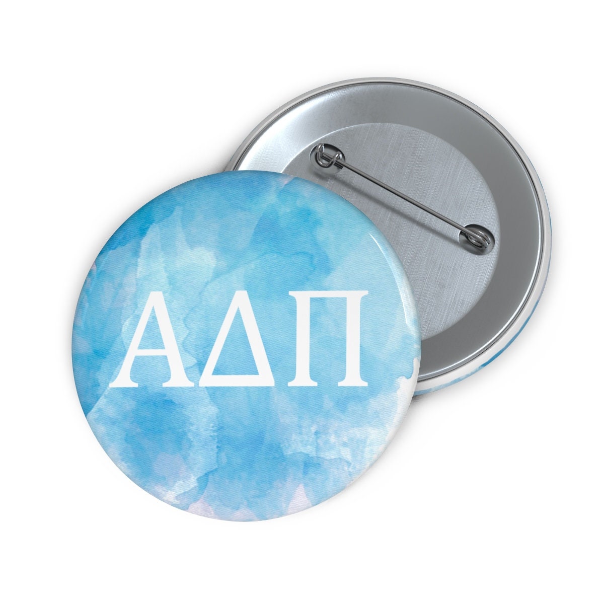 Alpha Delta Pi Sorority Watercolor Greek Letter Pin Buttons