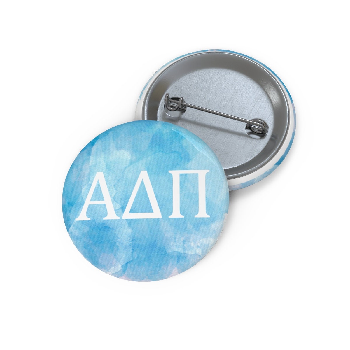Alpha Delta Pi Sorority Watercolor Greek Letter Pin Buttons
