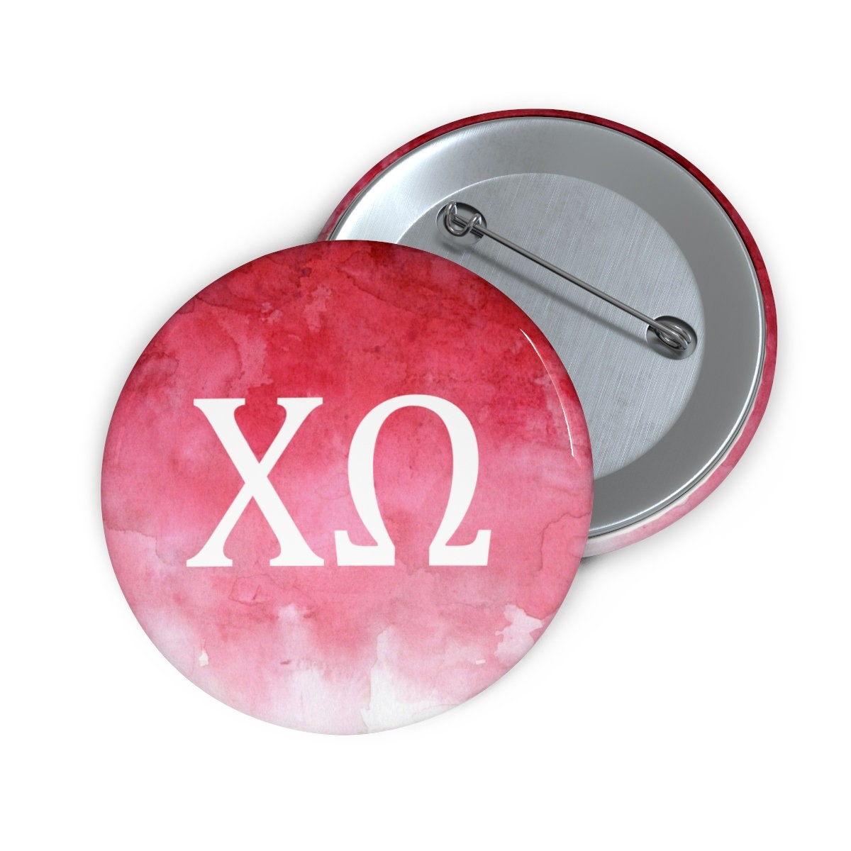 Chi Omega Sorority Greek Letter Pin Buttons