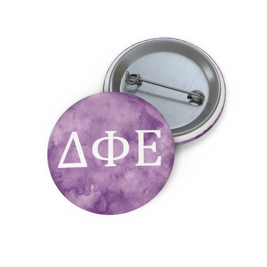 Delta Phi Epsilon Sorority Greek Letter Pin Buttons