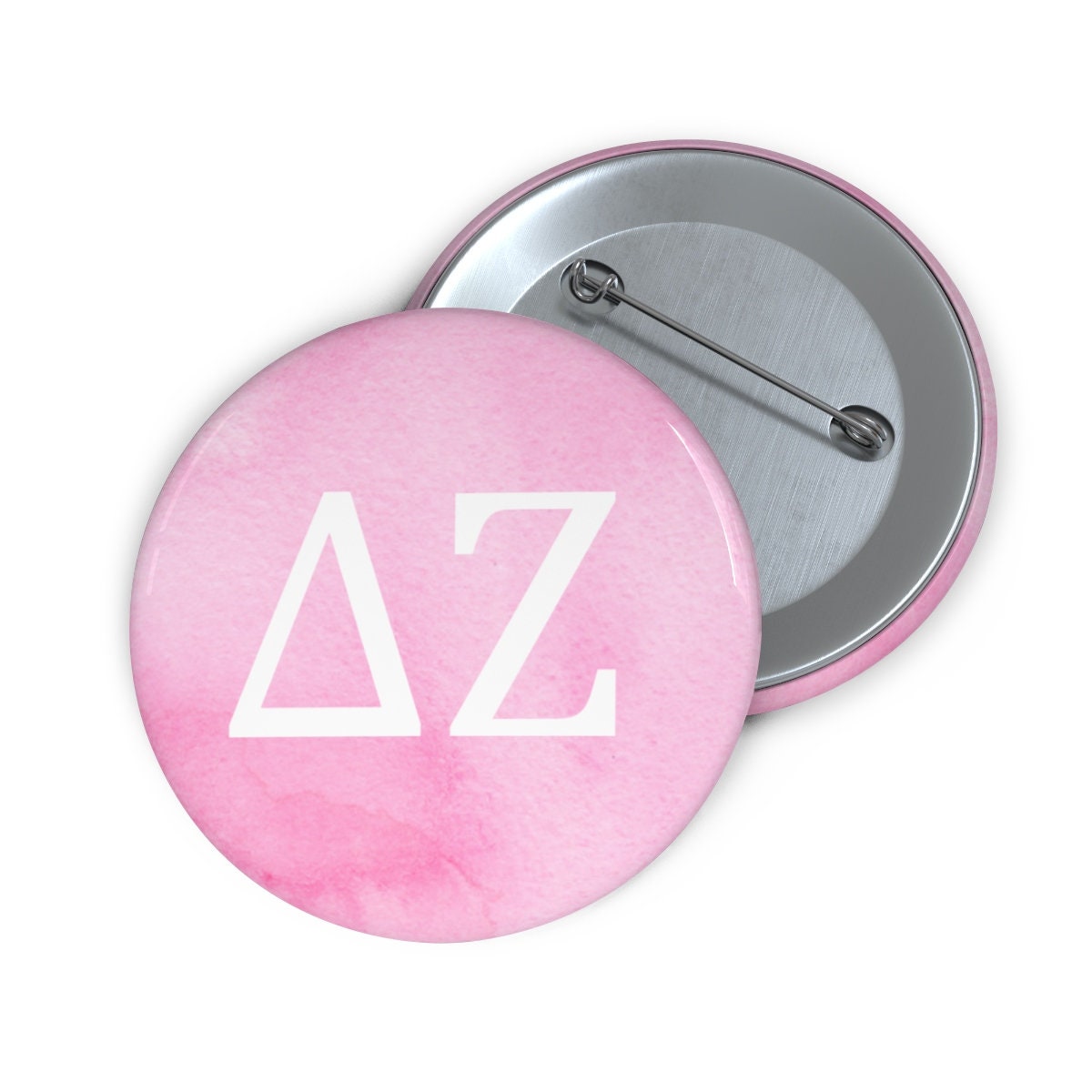 Delta Zeta Watercolor Greek Letter Sorority Pin Buttons