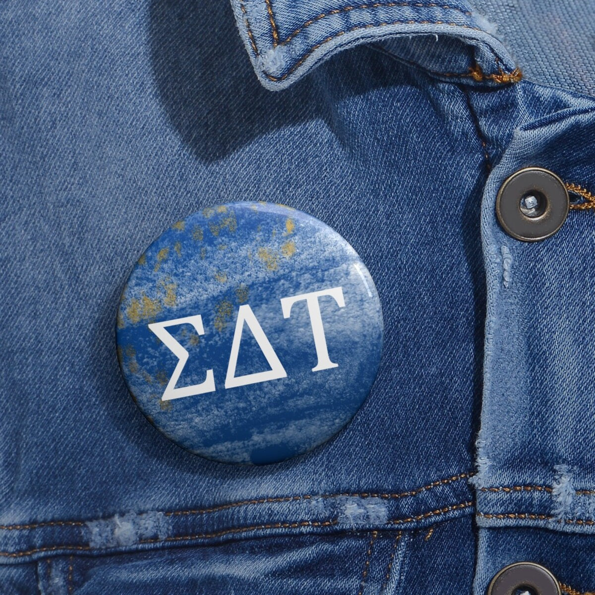 Sigma Delta Tau Sorority Greek Letter Pin Buttons