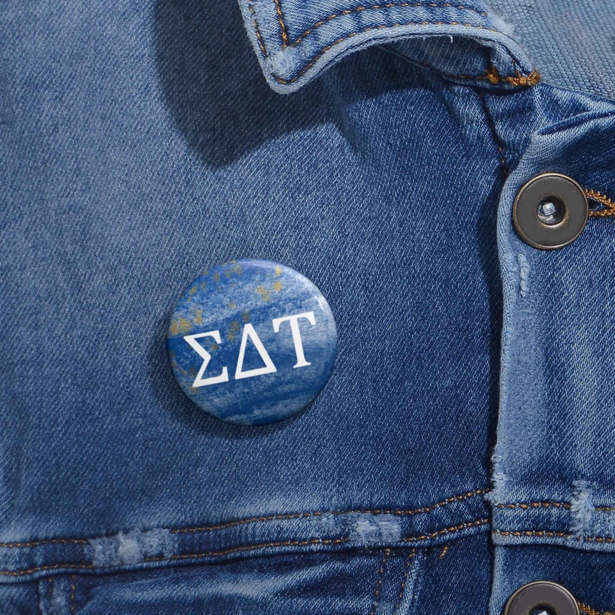 Sigma Delta Tau Sorority Greek Letter Pin Buttons