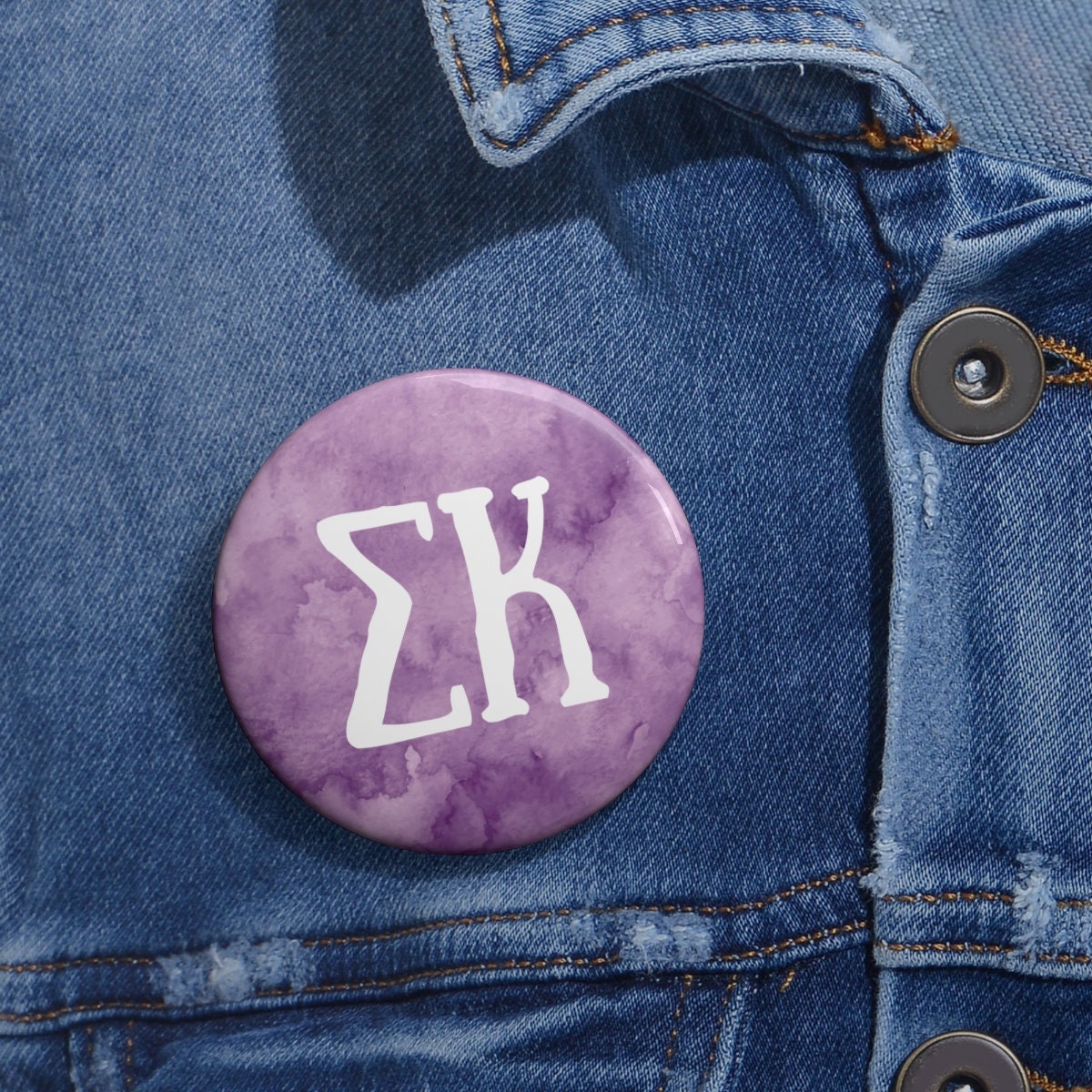 Sigma Kappa Sorority Greek Letter Pin Buttons