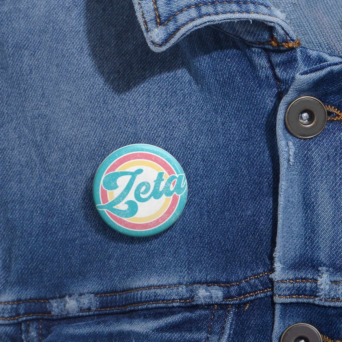 Zeta Tau Alpha Sorority Pin Buttons | Vintage Beach