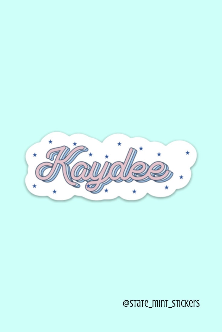 Kappa Delta Sorority Kaydee Pastel Stars Sticker / Decal | 4" | Waterproof, Dishwasher Safe, For Car, Laptop, Cooler, Water Bottle
