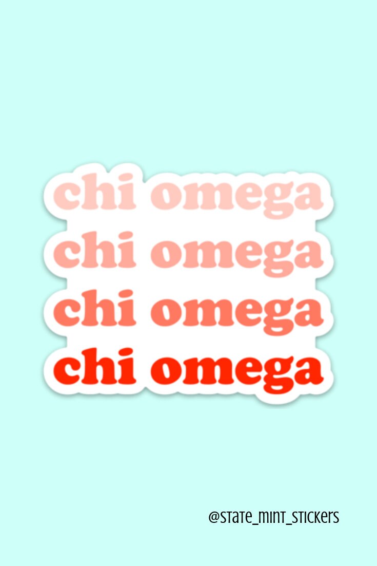 Chi Omega Sorority Stickers Bulk Order | PERFECT for BID DAY! Group / Bulk / Chapter Wide Sticker Order