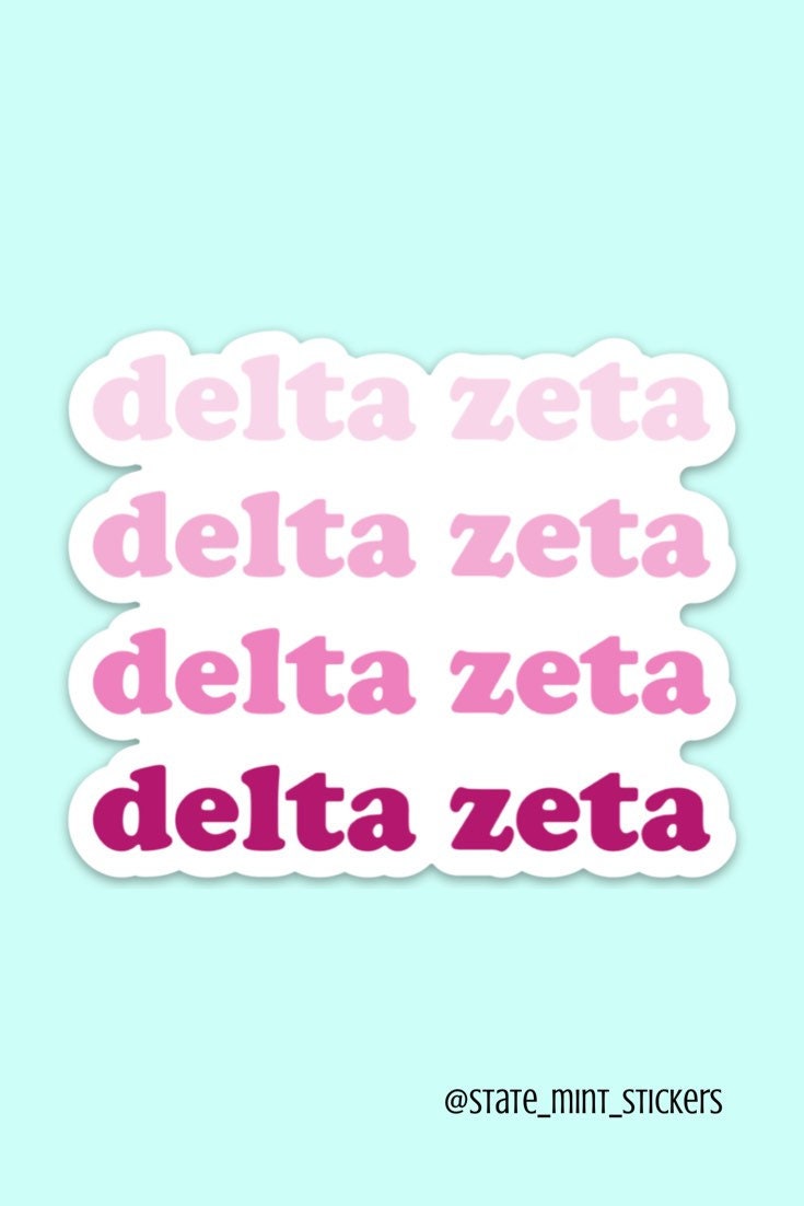 Delta Zeta Sorority Gradient Sticker / Decal