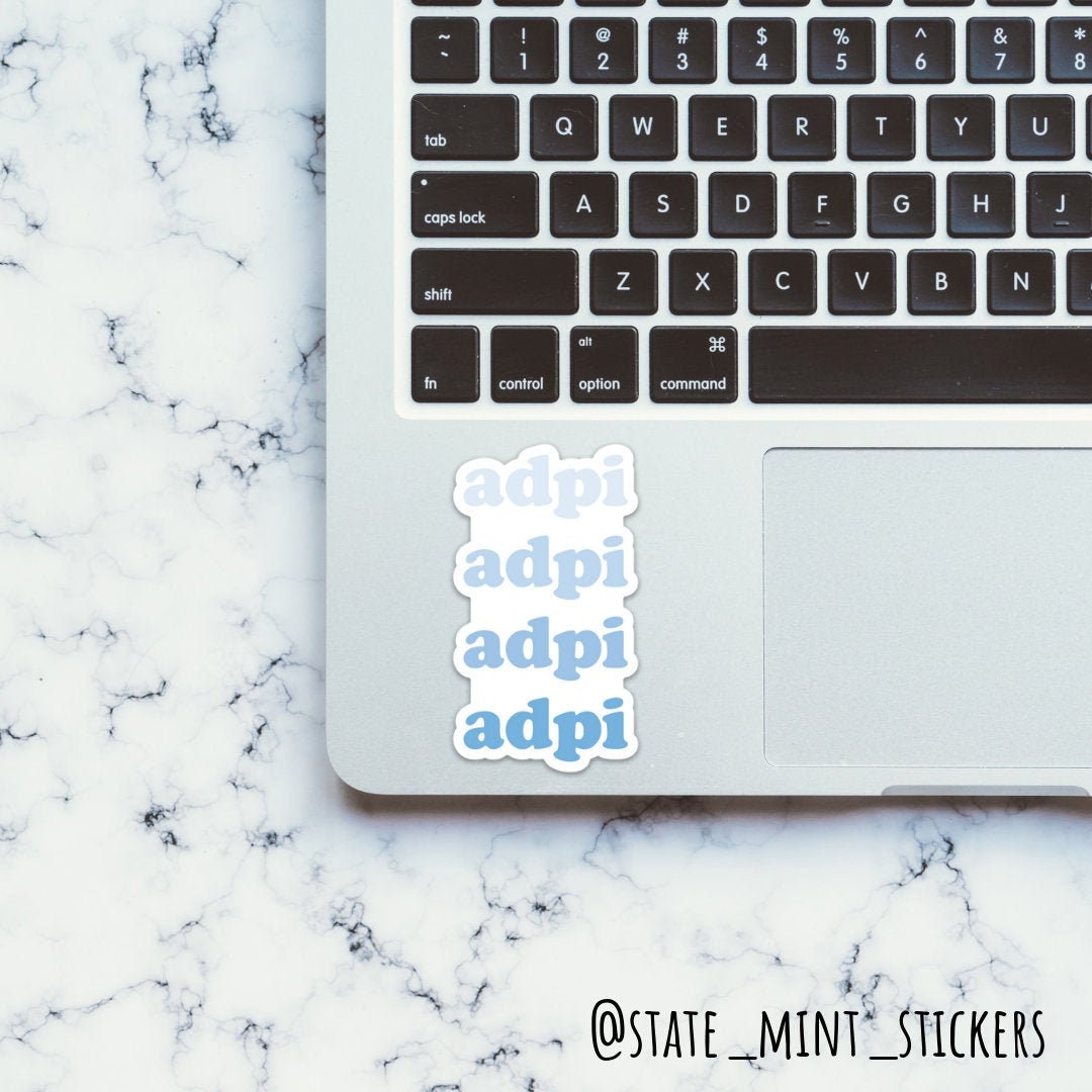 Alpha Delta Pi ADPi Blue Gradient Sorority Sticker | 3.5" |  big little reveal, bid day basket, for laptop, car, water bottle, outdoor vinyl