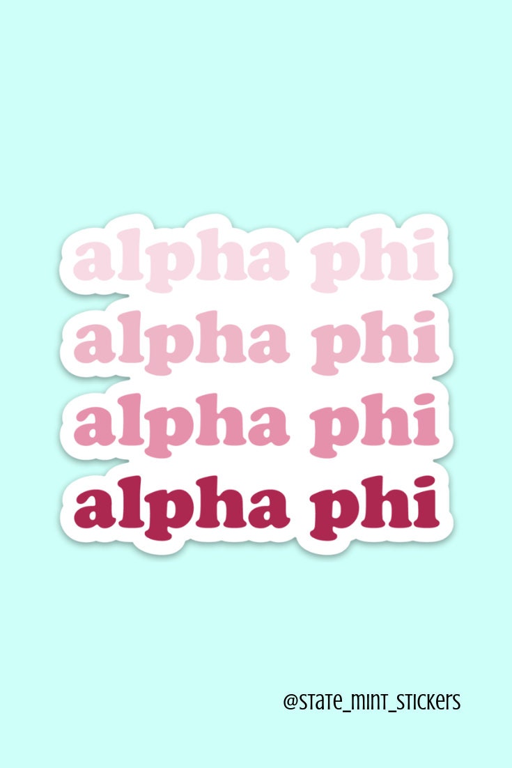 Alpha Phi Sorority Gradient  Sticker | 3.5" Wide | Official Licensed Product  / Decal |  for Car, Laptop, Mug, Cup, Cooler, Planner